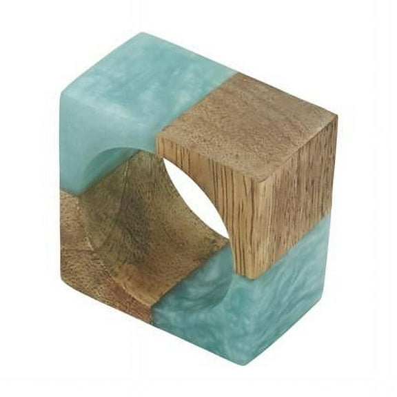 Saro Lifestyle Wooden Fusion Resin Napkin Ring (Set of 4)