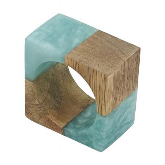 Saro Lifestyle Wooden Fusion Resin Napkin Ring (Set of 4)