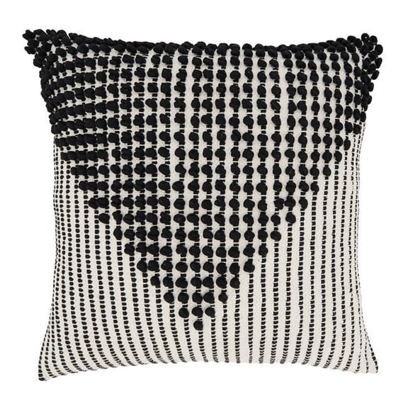 Saro Lifestyle Woven Diamond Pattern Down Filled Throw Pillow