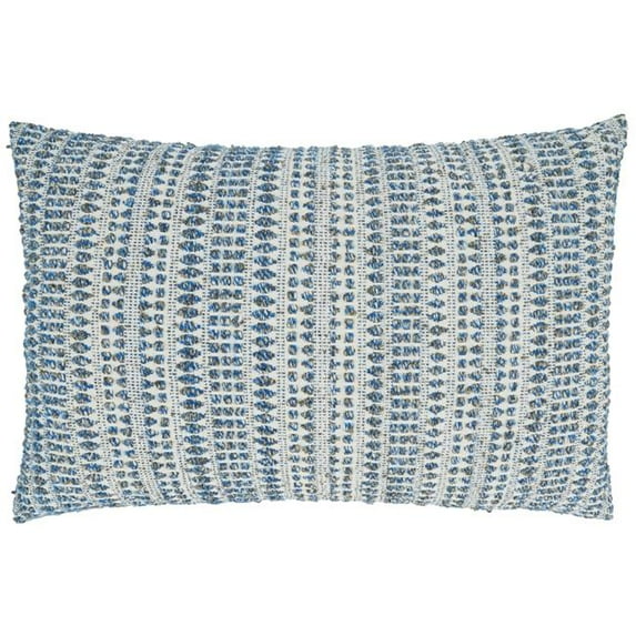 Saro Lifestyle Woven Line Poly Filled Throw Pillow