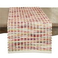 thumbnail image 1 of Saro Lifestyle Woven Rainbow Stripe Delight Table Runner, 1 of 3