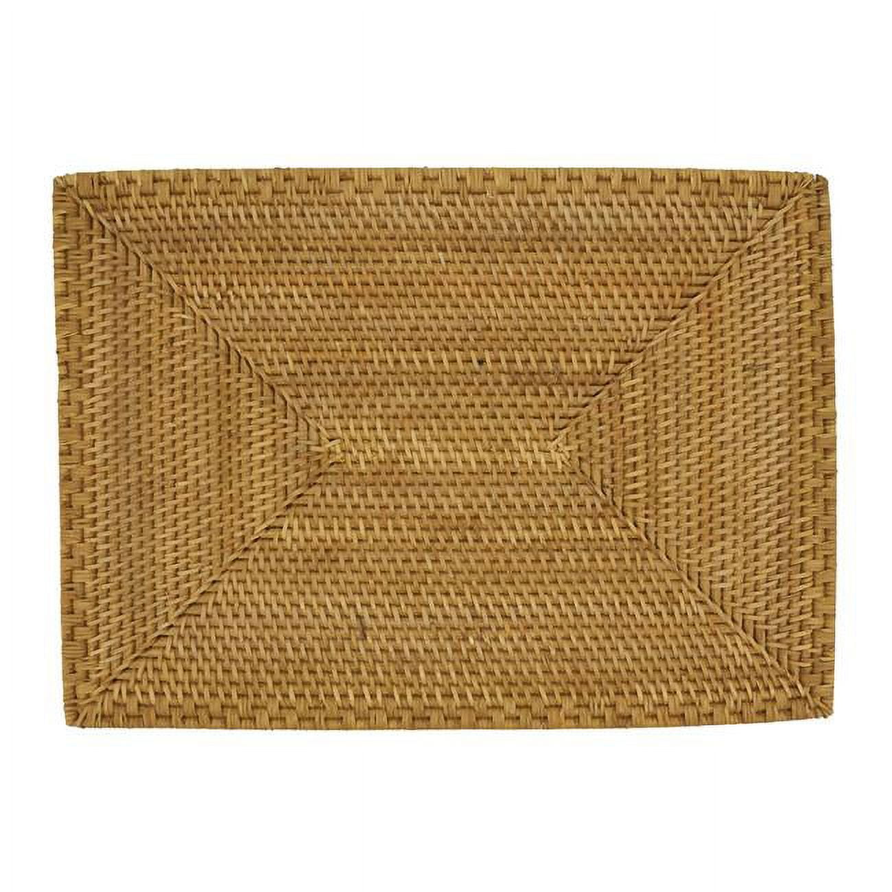 Caramel Woven Rattan Rectangular Placemats Set of 4