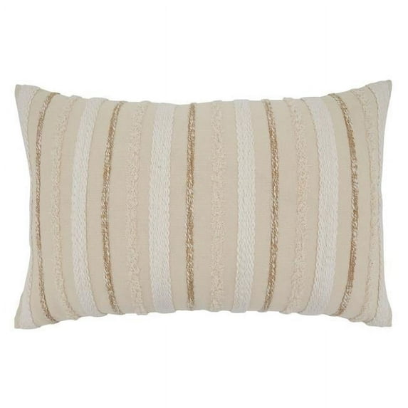 Saro Lifestyle Woven Stripe Design Throw Pillow Cover