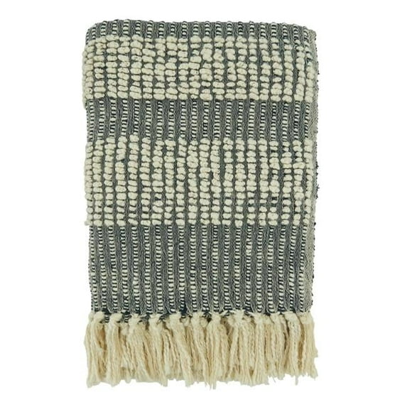 Saro Lifestyle Woven Stripe Throw Blanket