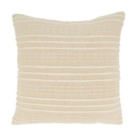 Saro Lifestyle Woven Wonder Stripe Throw Pillow Cover