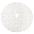 thumbnail image 1 of Saro Lifestyle XJ712.I72R 72 in. Embroidered & Sequined Design Tree Skirt, Ivory, 1 of 5