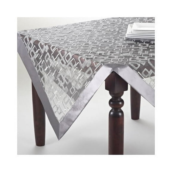 Saro Mondrian Embroidered Tablecloth