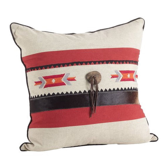 Saro Native Southwestern Embroidered Design Throw Pillow