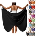 thumbnail image 1 of Sarong Cover-up Dress for Women Solid Color Spaghetti-strap Wrap Dresses with Waist and Sheer Draped for Summer Beach Vacation, Size S-5XL, 1 of 9