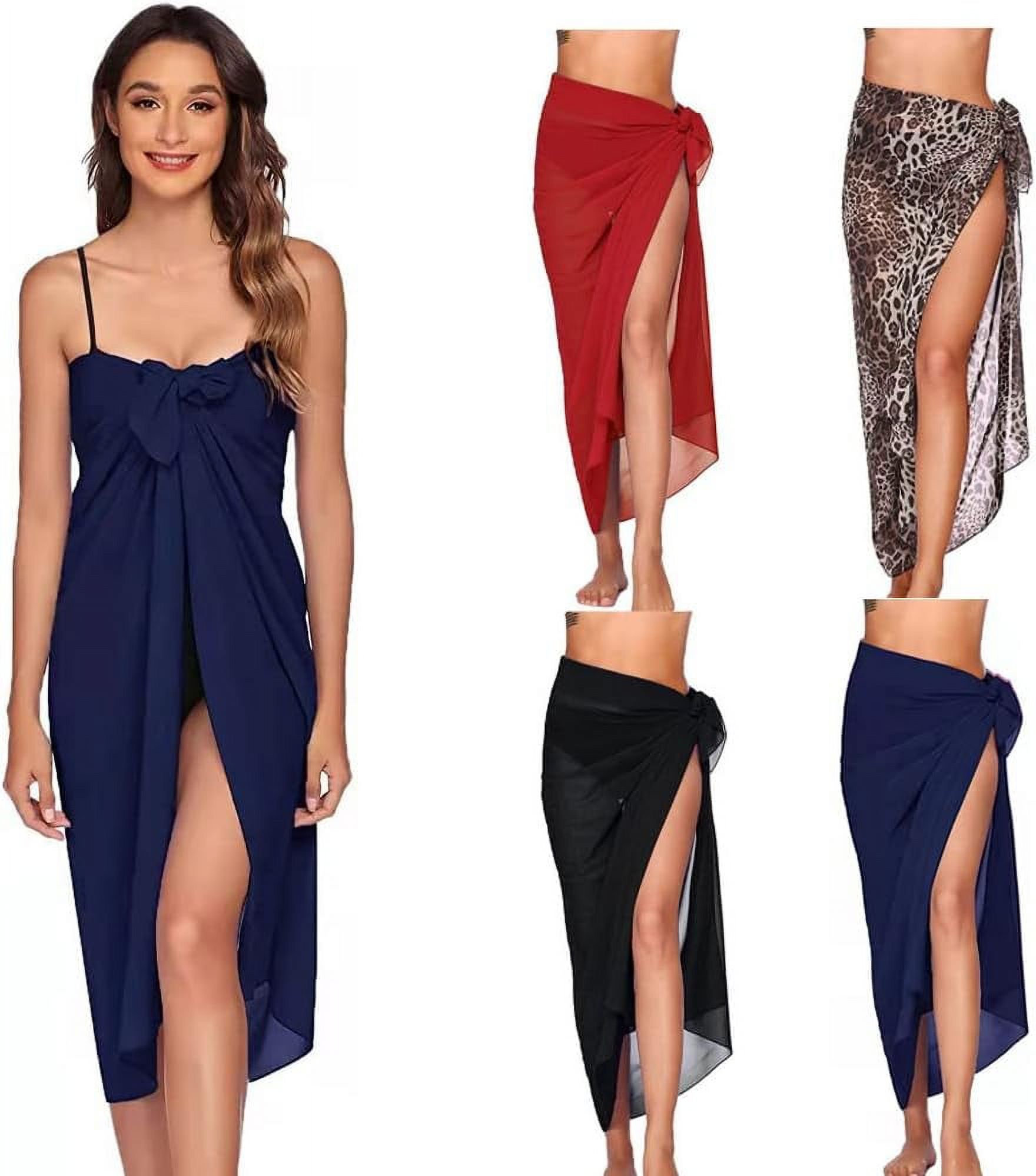 Sarong Swimsuit Coverup for Women Chiffon Scarf Bathing Suit Cover ups