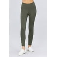 thumbnail image 1 of Saronite Basics Full Length Ponte Pants, New Olive (Women's), 1 of 4