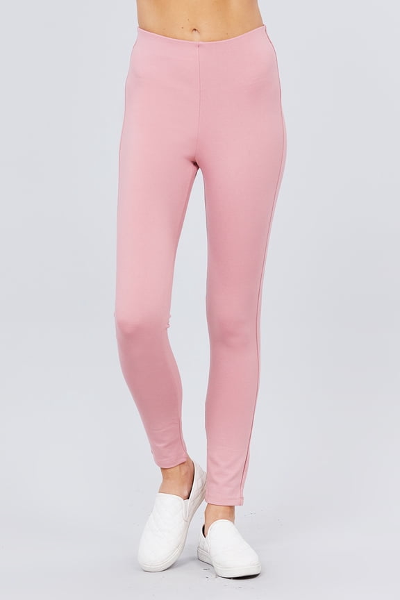 Basics Full Length Ponte Pants, Pink (Women's)