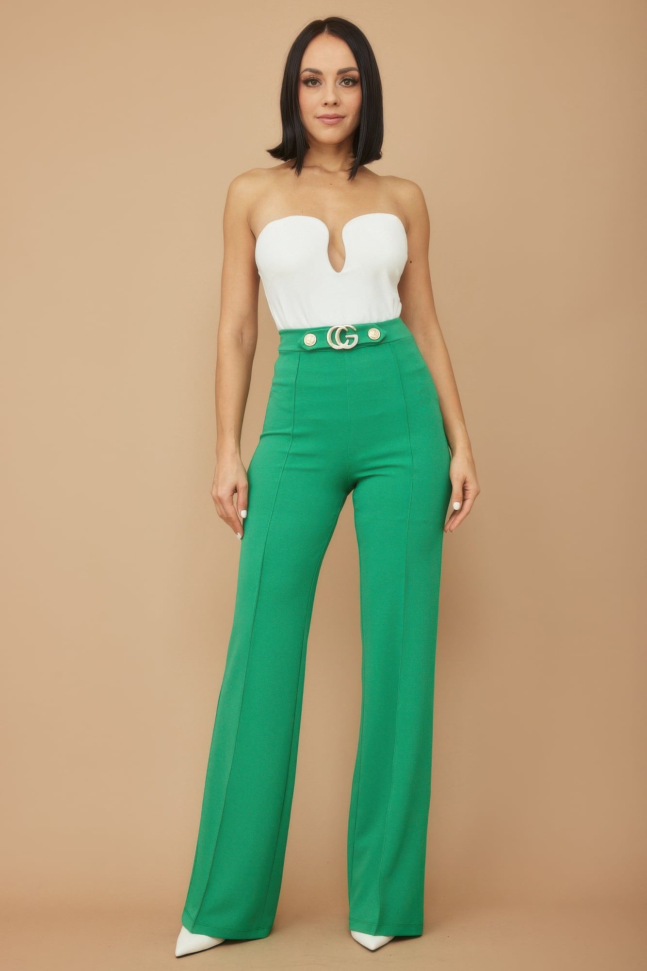 kelly green dress pants Kelly Green Trousers – Fab and Fierce Boutique main image 1
