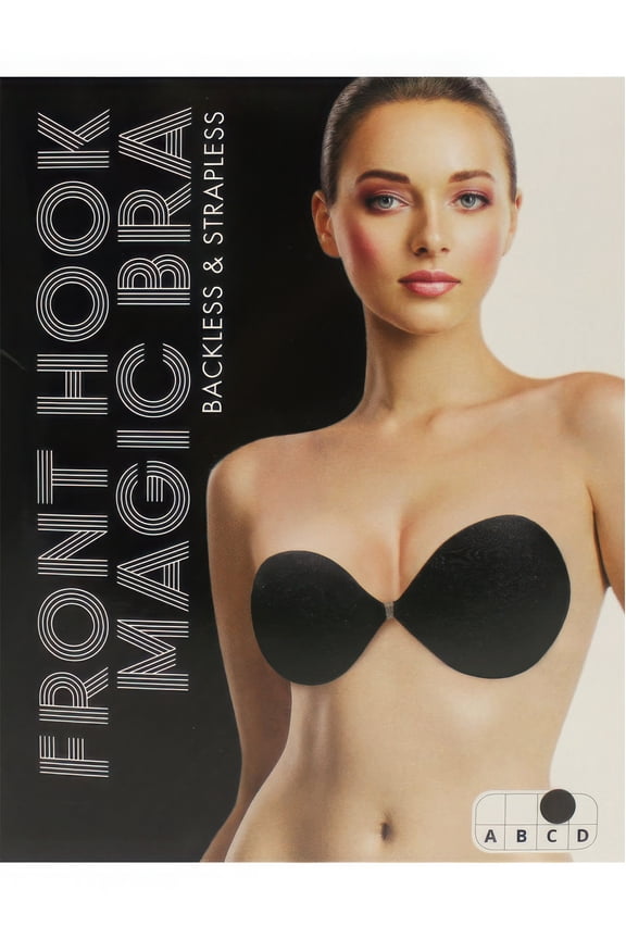 Front Hook Magic Bra, Black-D
