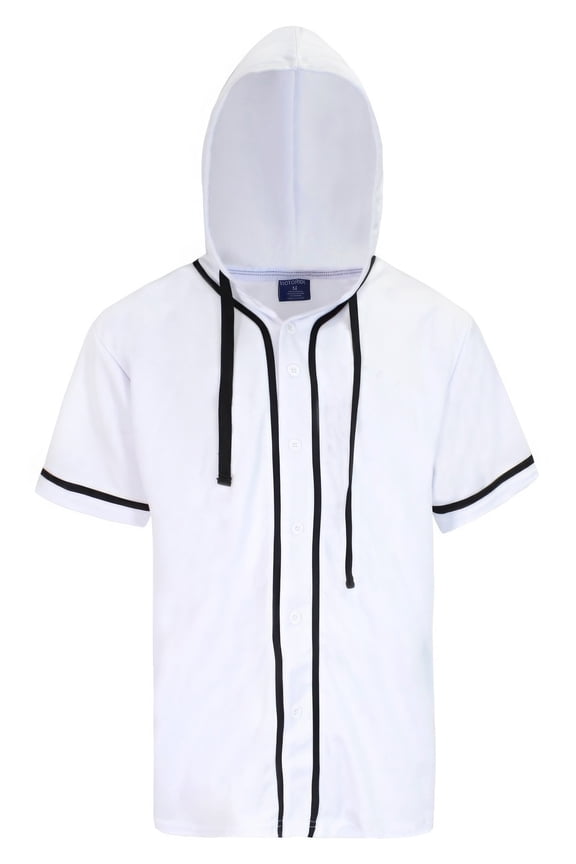 Hooded Baseball Jersey, White (Women's)