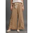 thumbnail image 1 of Saronite Saronite Wide Leg Pull On Full Lenghth Pants, Latte (Women's), 1 of 5