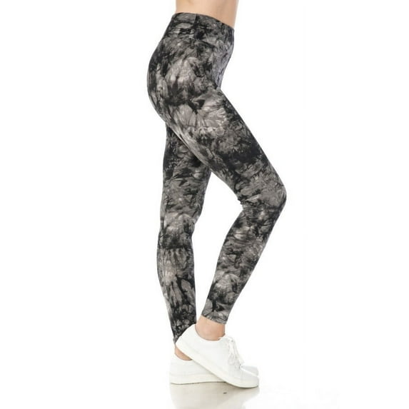 Saronite Tie Dye Printed High Waisted Full Length Yoga Leggings (Women's)