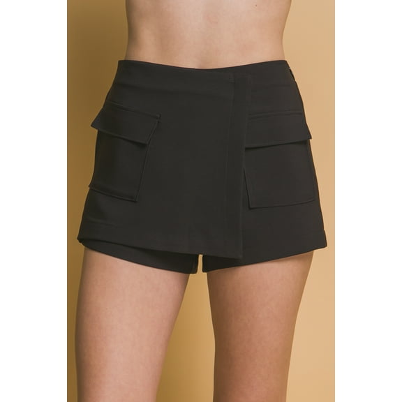 Saronite Vertigo Skorts With Cargo Pockets, Black (Women's)