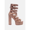 thumbnail image 1 of Sarouchi Caged Gladiator Platform Sandals, 1 of 9