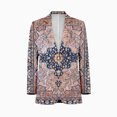 thumbnail image 1 of Sarouk Antique West Persian Rug Print Customized Men's Suits full man Shawl Collar Gentleman Suits for Wedding Business, 1 of 5