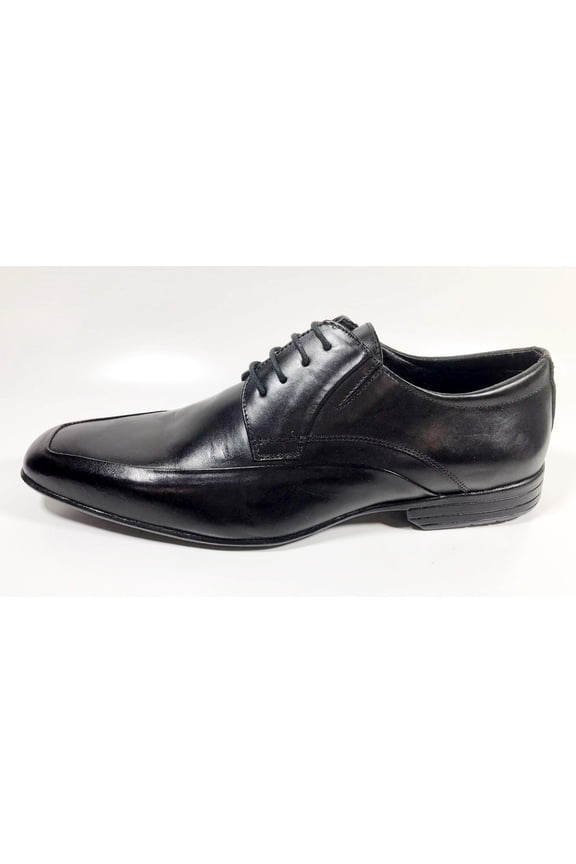 Men's Moc Toe Oxford Leather Shoes 17488, Black - Size 11