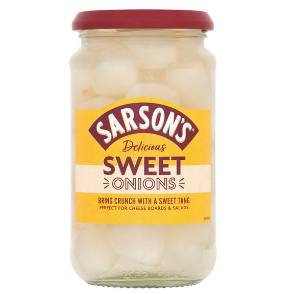 Sarson's Sweet & Mild Silverskin Onions 460g (Pack of 2)