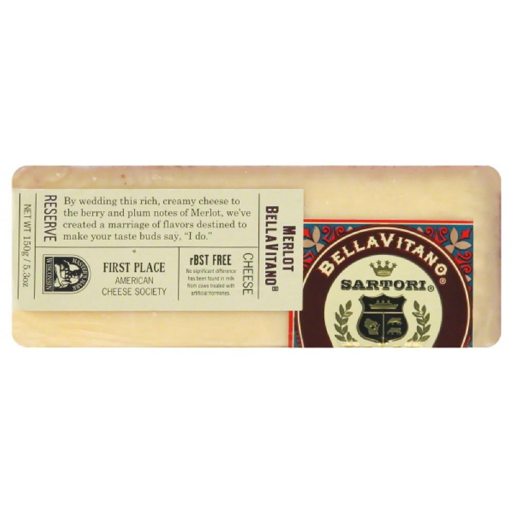 Sartori Bellavitano Merlot Cheese, 5.3 oz, 12 Pack