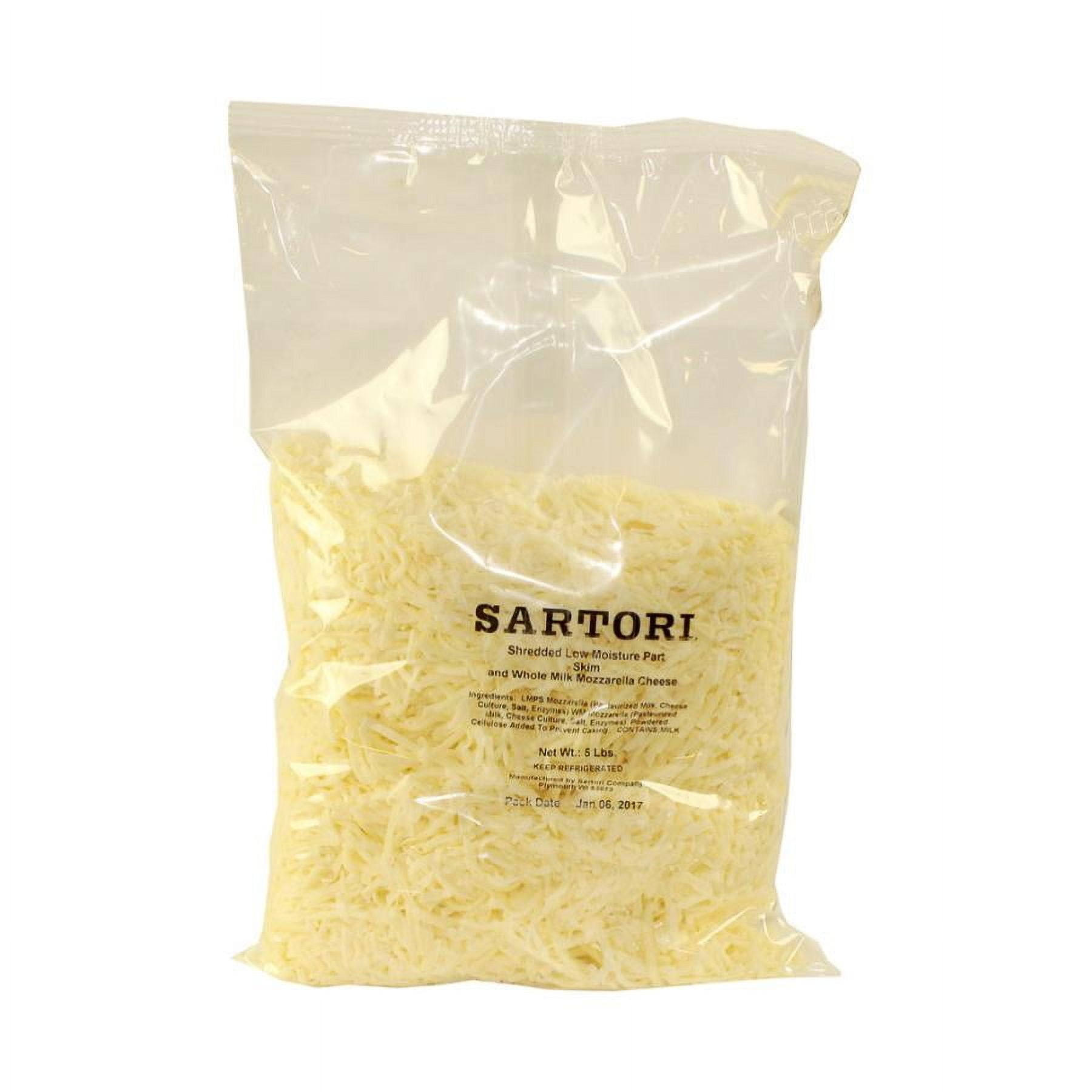 Sartori Foods Shredded Mozzarella Cheese, 5 Pound -- 6 per case.