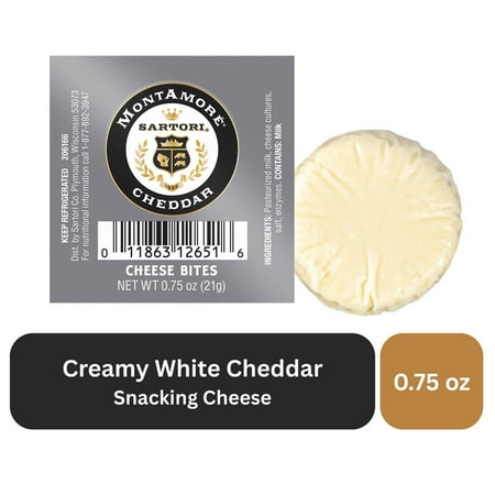 Sartori MontAmoré Grab and Go Cheese Bite, Snacking, 0.75 oz, 1 Count (Refrigerated)