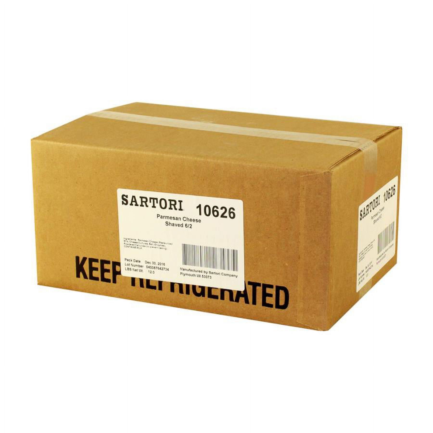 Sartori Shaved Parmesan Cheese, 2 Pound 6 per case.