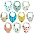 thumbnail image 1 of Sarvoza Cotton Bandanas Baby Bibs for Girls & Boys, Pack of 10 Drool Bibs, 1 of 9