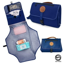 Sarvoza Portable Baby Changing Pad Travel Diaper Bag Mat Newborn Essentials Navy Blue