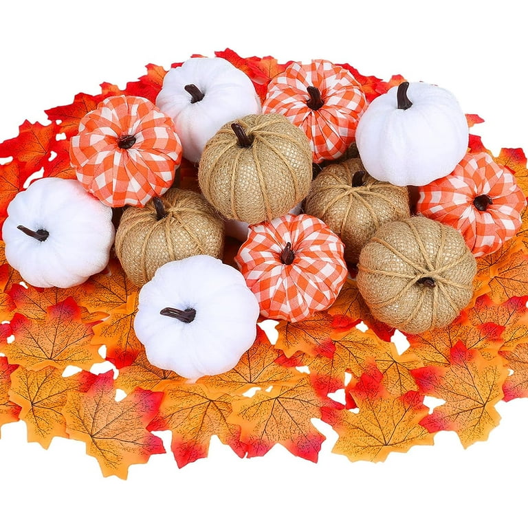 Artificial Burlap Pumpkin