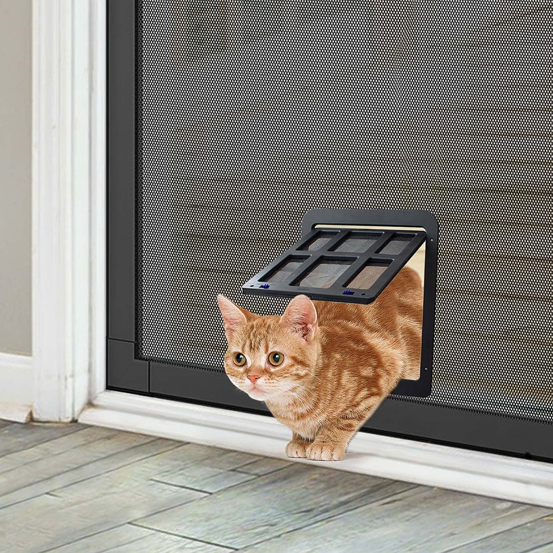 Sarzi Dog Screen Door, Inside Door Flap 10x12.5 Inch Lockable Pet