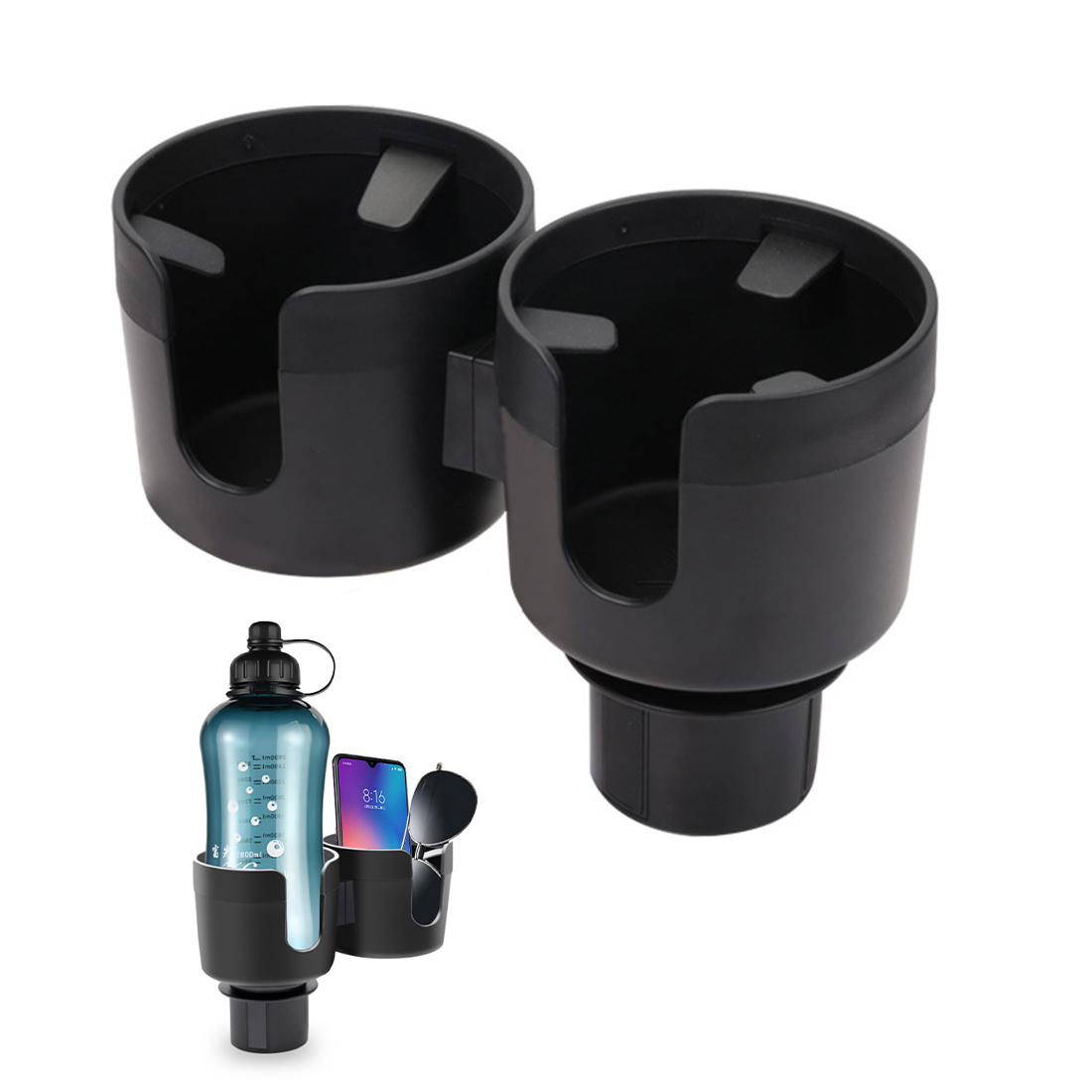 Sarzi Two in One Multifunctional Car Cup Holder, Upgraded Large Cup