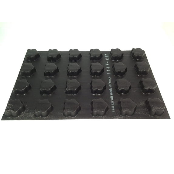 Sasa Demarle FP 01147 Teddy Bear Head Molds Flexipan, 24 Cavities, 26" Length, 18" Width, 1.5" Height