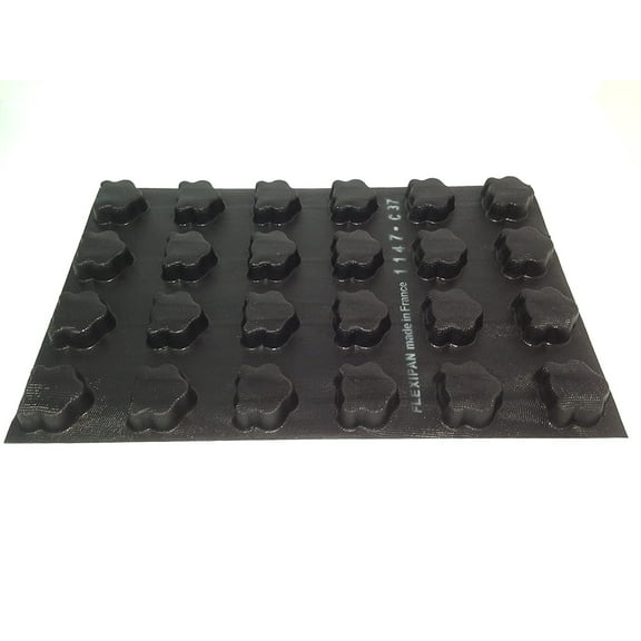 Sasa Demarle FP 01147 Teddy Bear Head Molds Flexipan, 24 Cavities, 26" Length, 18" Width, 1.5" Height