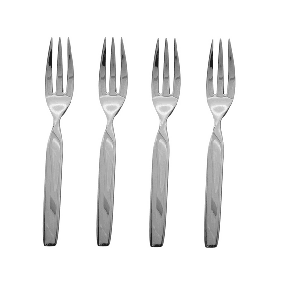 Sasaki Double Helix 18/10 Stainless Steel 6 3/4" Salad Fork (Set of Four)