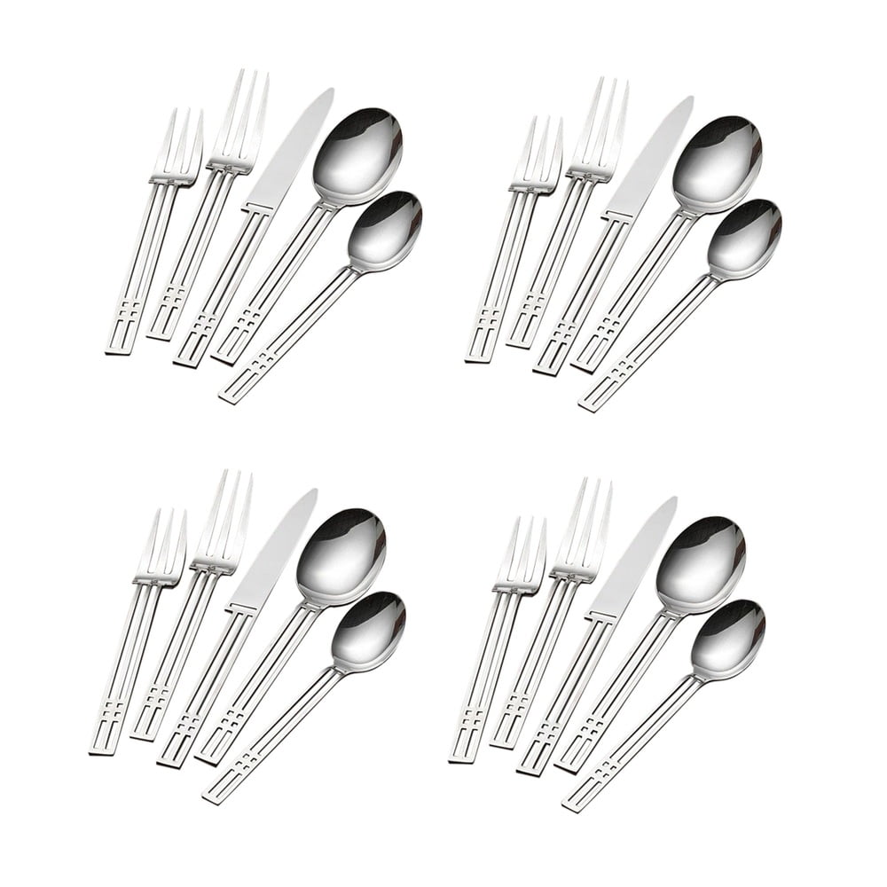 Sasaki Windows 18/8 Stainless Steel 20pc. Flatware Set (Service for Four) - Walmart.com