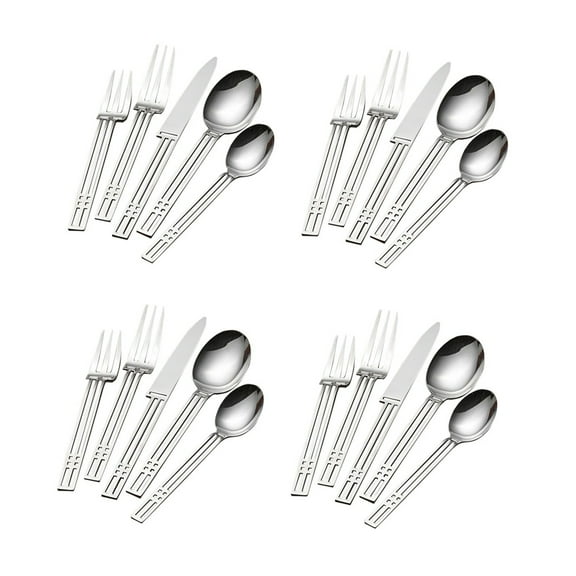 Sasaki Windows 18/8 Stainless Steel 20pc. Flatware Set (Service for Four)