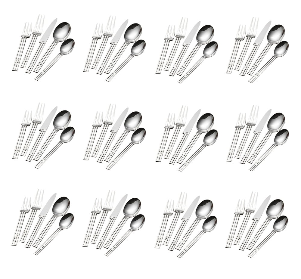 Sasaki Windows 18/8 Stainless Steel 60pc. Flatware Set (Service For ...