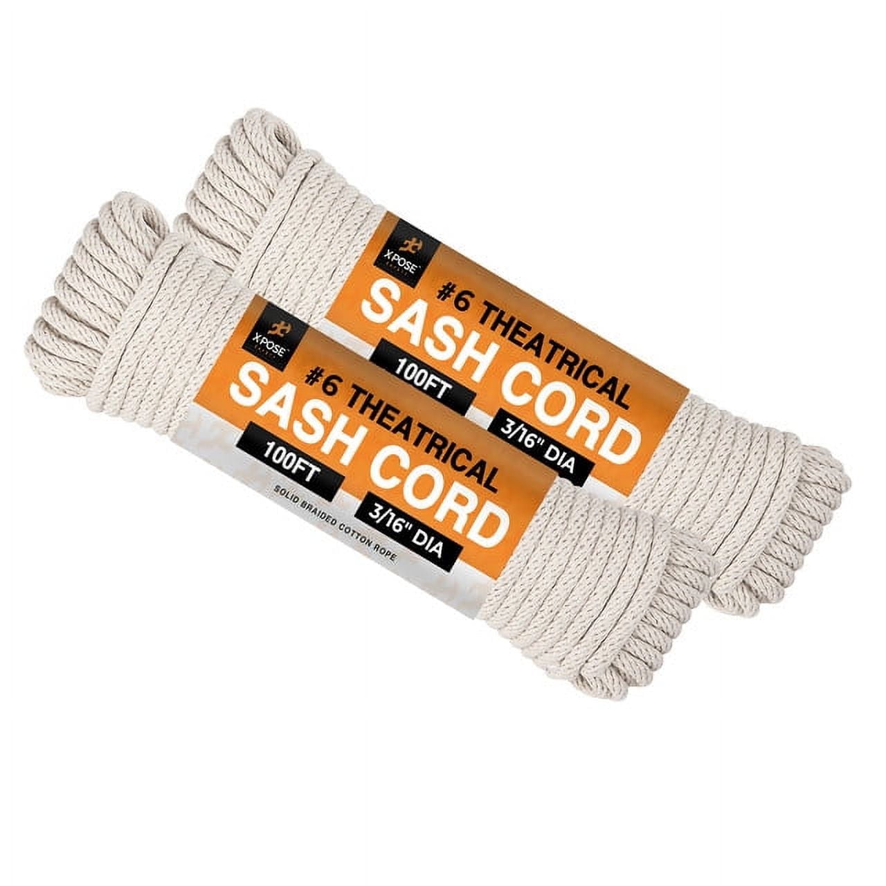 The Cordage Source 3/16 in. D X 50 ft. L White Braided Cotton Clothesline Rope The Cordage Source 3/16 in. D X 50 ft. L White Braided Cotton Clothesline Rope
