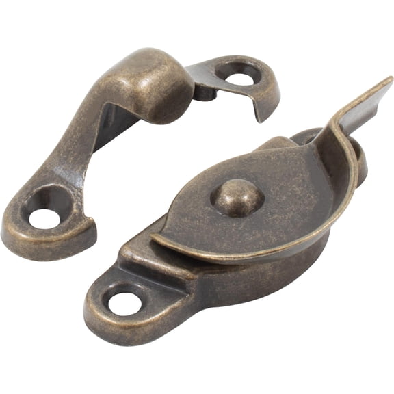 Sash Lock, 2-7/16" x 5/8" Antique Brass by Stone Harbor Hardware