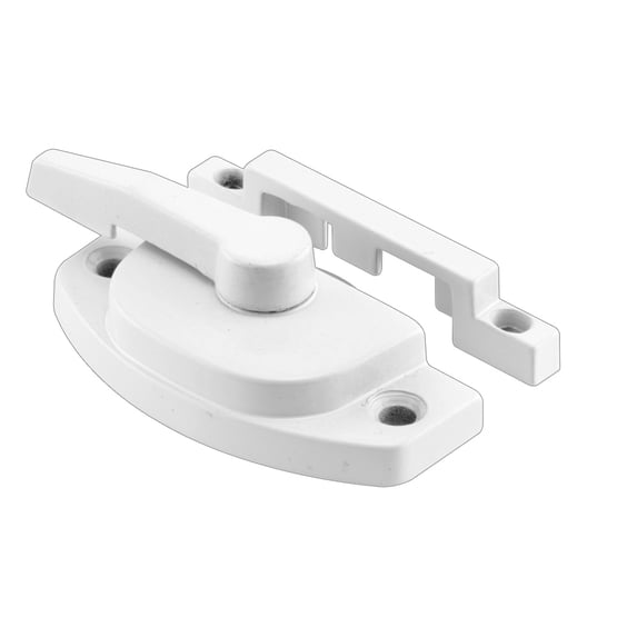 Sash Lock, Diecast Construction, White, Used on Vertical and Horizontal Sliding Windows