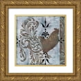 thumbnail image 1 of Sasha 12x12 Gold Ornate Wood Framed with Double Matting Museum Art Print Titled - Weathervane II, 1 of 4