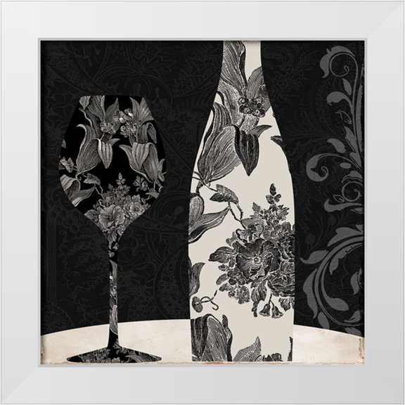 Sasha 12x12 White Modern Wood Framed Museum Art Print Titled - Vin Elegant I