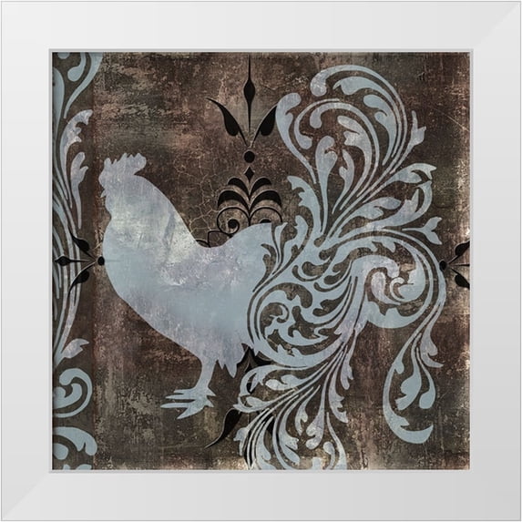 Sasha 12x12 White Modern Wood Framed Museum Art Print Titled - Weathervane I