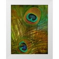 thumbnail image 1 of Sasha 12x14 White Modern Wood Framed Museum Art Print Titled - Peacock Candy II, 1 of 4