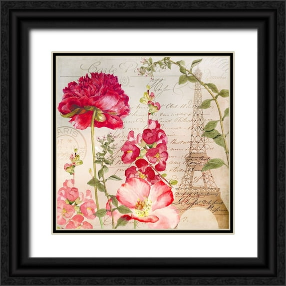 Sasha 15x15 Black Ornate Wood Framed with Double Matting Museum Art Print Titled - Always Paris II
