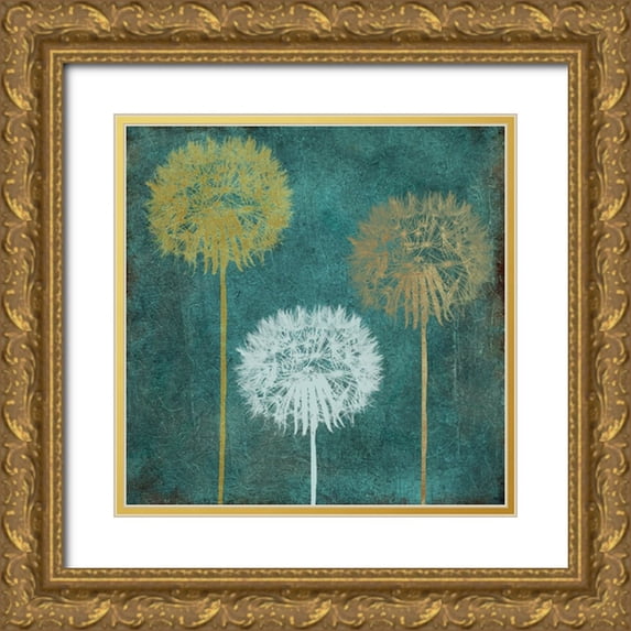 Sasha 15x15 Gold Ornate Wood Framed with Double Matting Museum Art Print Titled - Winter Lodge XII